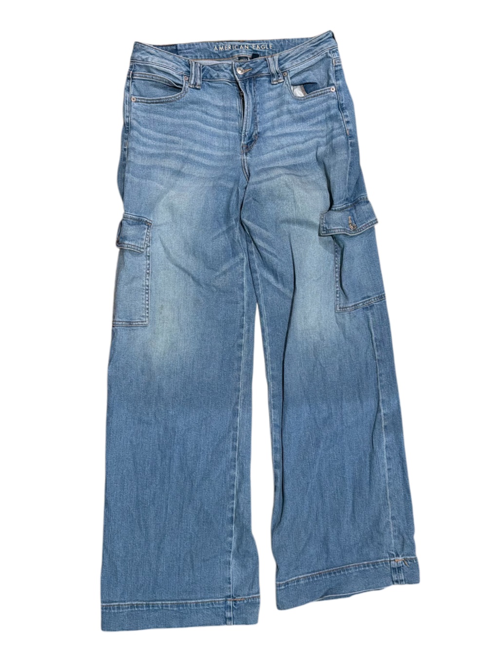 American Eagle Super High Rise Baggy Wide Leg Jeans Extra Long